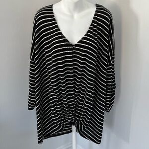 Charming Charlie NWT Black/White Striped Top